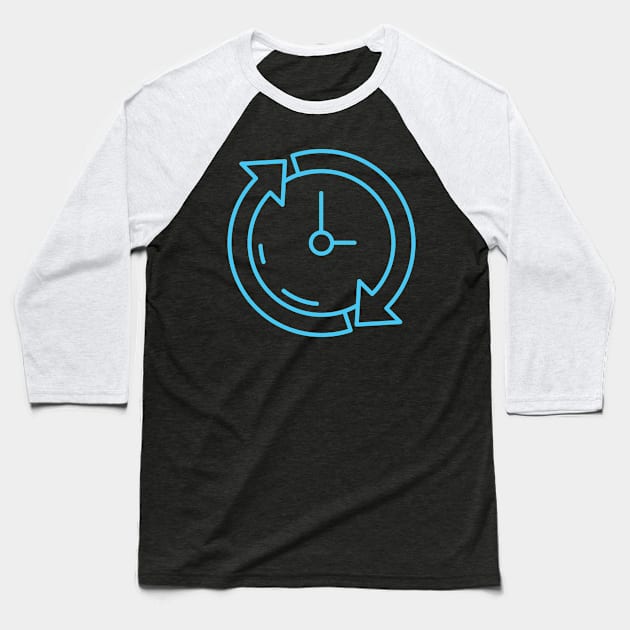 Clock Cycle Baseball T-Shirt by Jonathan Wightman